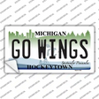 Go Wings Michigan State Novelty Sticker Decal