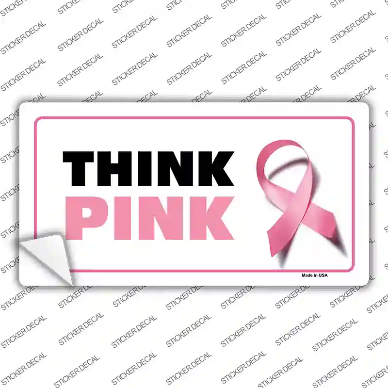 Think Pink Novelty Sticker Decal