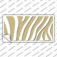 Gold White Zebra Novelty Sticker Decal