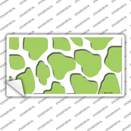 Lime Green White Giraffe Novelty Sticker Decal