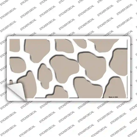 Tan White Giraffe Novelty Sticker Decal