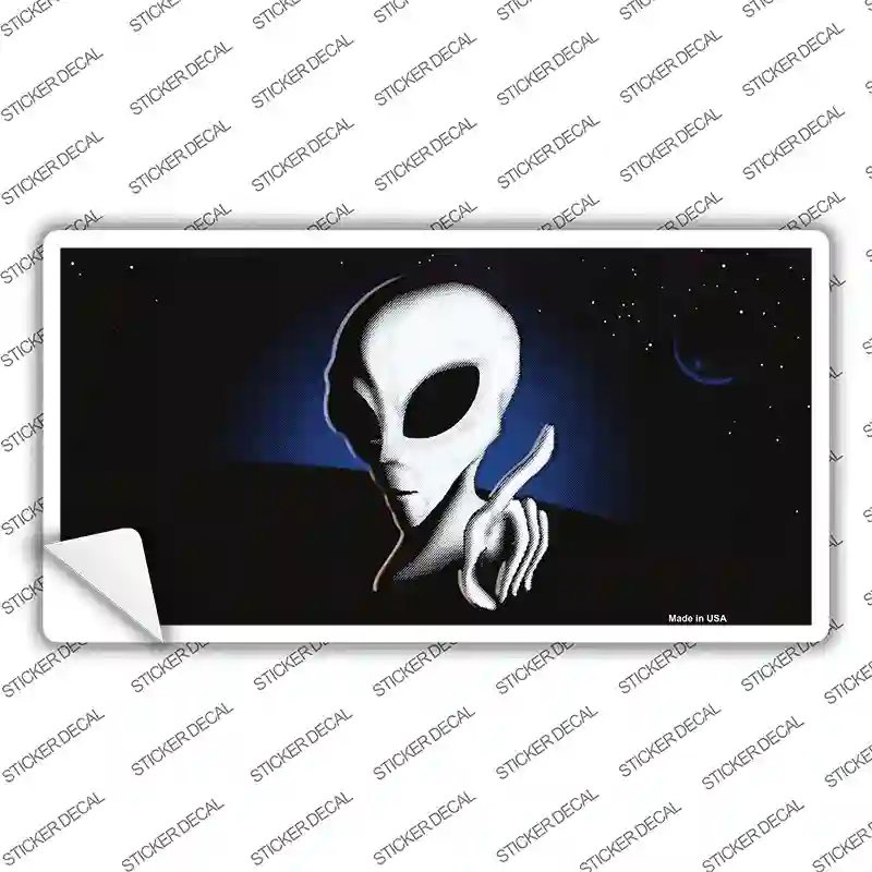 Space Alien Novelty Sticker Decal