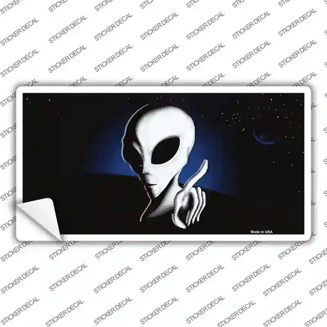 Space Alien Novelty Sticker Decal
