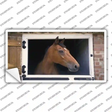 Horse In Barn Novelty Sticker Decal