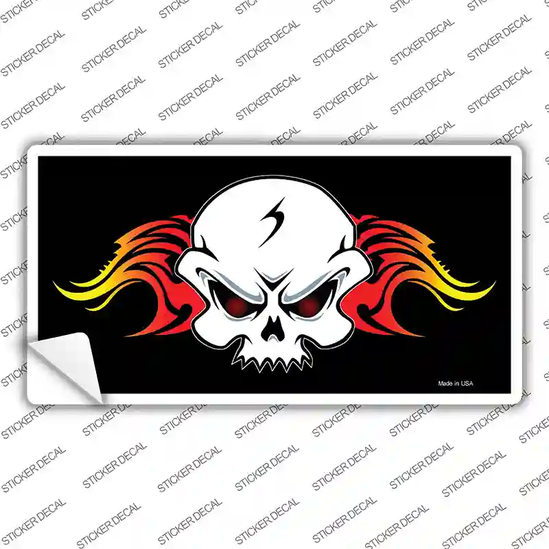 Skull Flame Novelty Sticker Decal