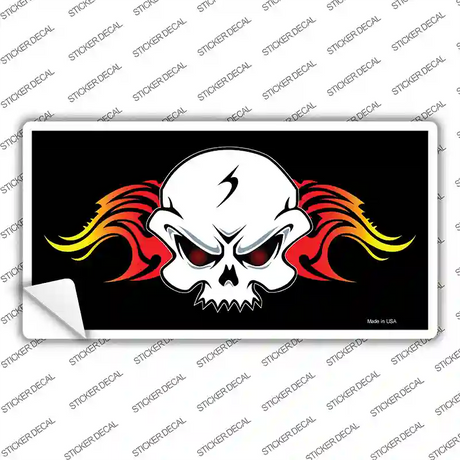 Skull Flame Novelty Sticker Decal