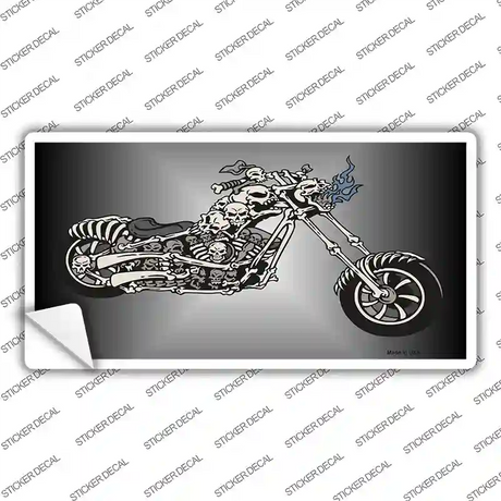Chopper Skull Novelty Sticker Decal