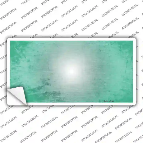 Mint White Fade Scratched Novelty Sticker Decal