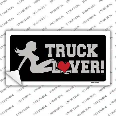 Truck Lover Girl Novelty Sticker Decal