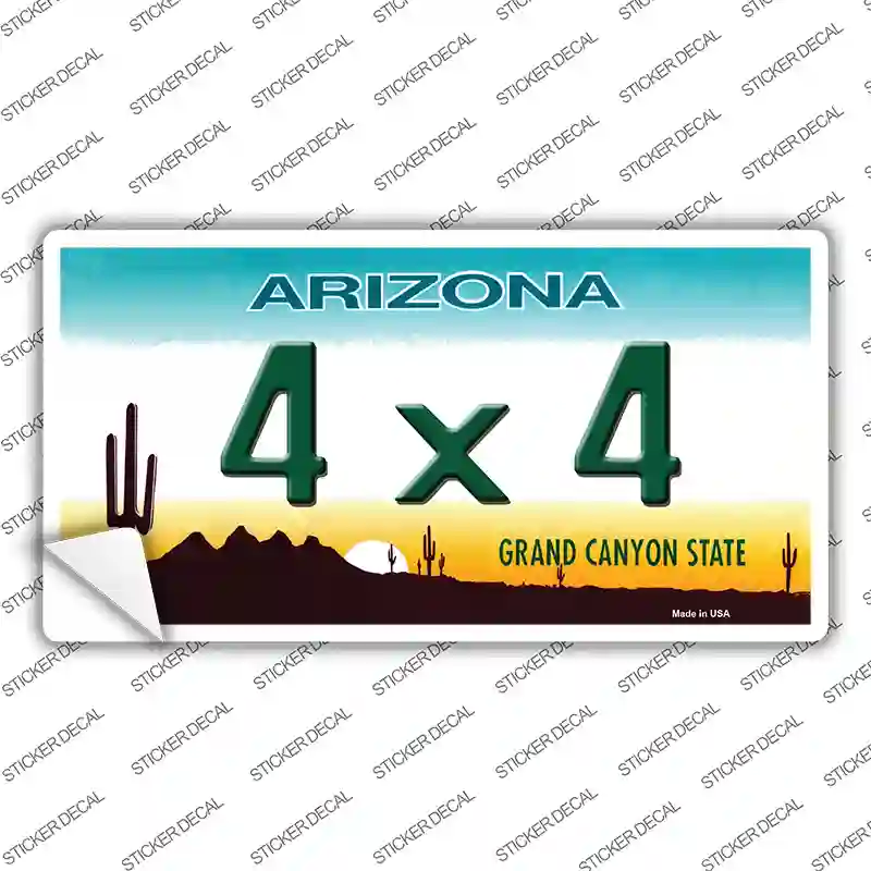 4X4 Arizona Novelty Sticker Decal