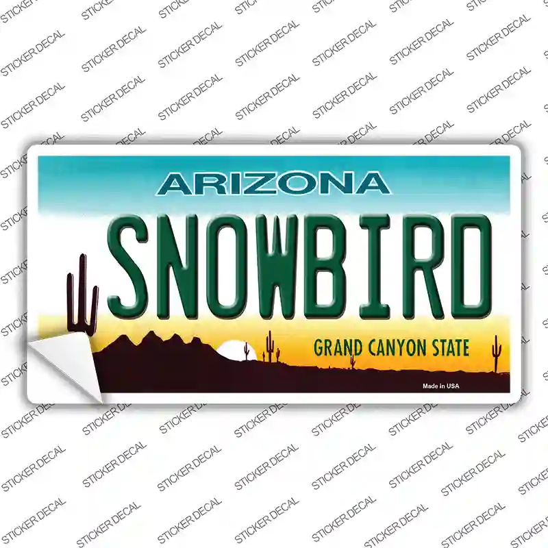 Snowbird Arizona Novelty Sticker Decal