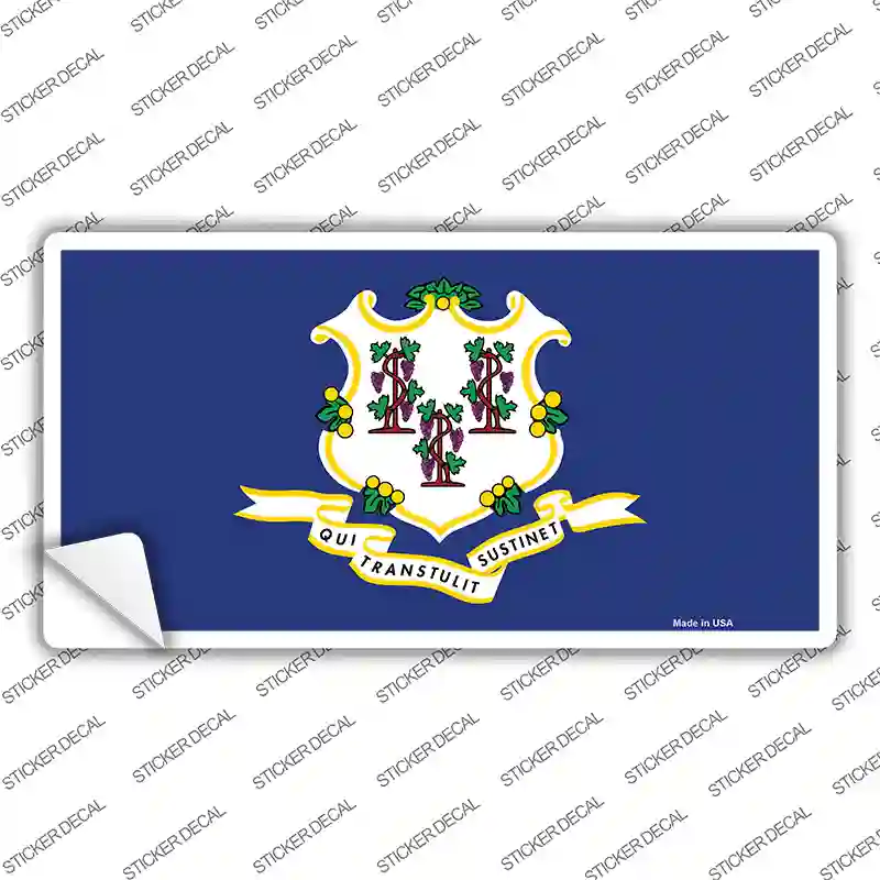 Connecticut State Flag Novelty Sticker Decal