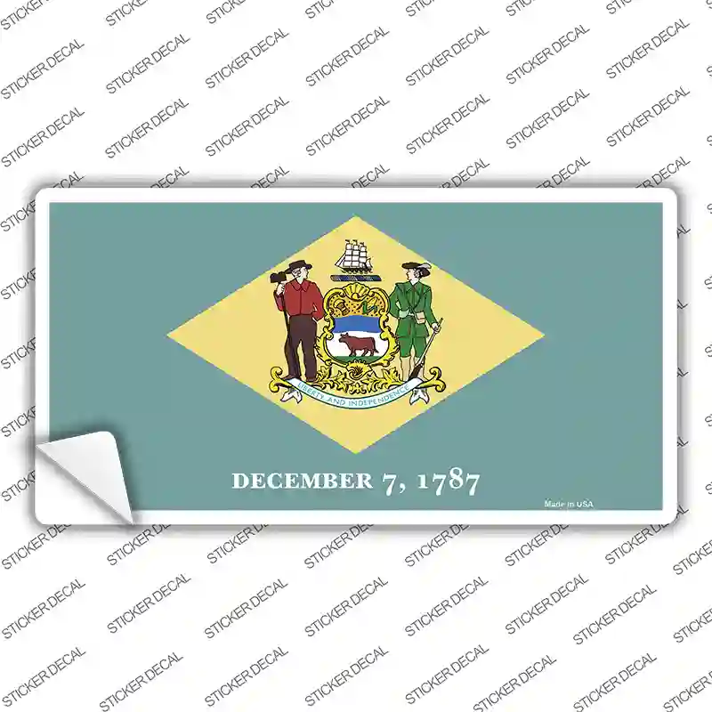 Delaware State Flag Novelty Sticker Decal