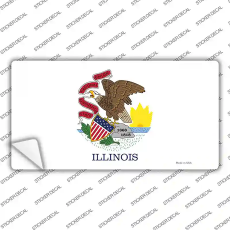 Illinois State Flag Novelty Sticker Decal