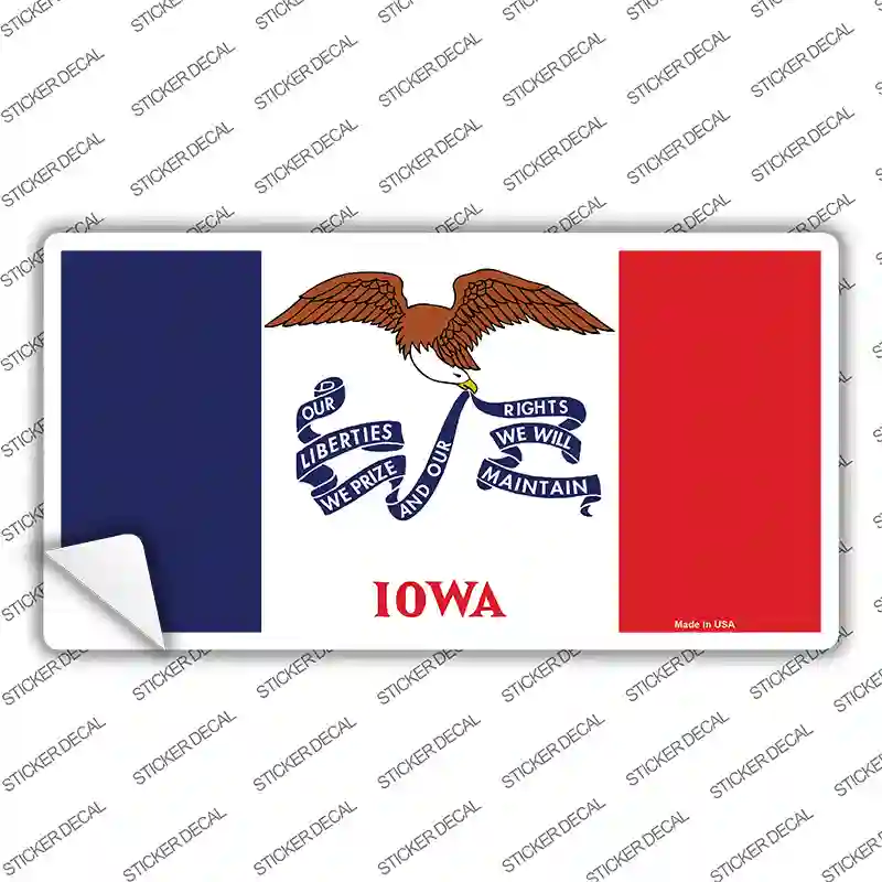 Iowa State Flag Novelty Sticker Decal