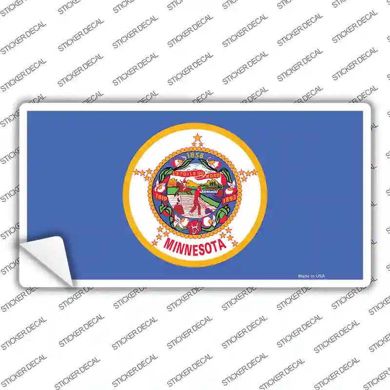 Minnesota State Flag Novelty Sticker Decal