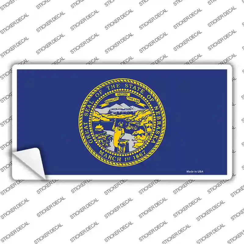Nebraska State Flag Novelty Sticker Decal