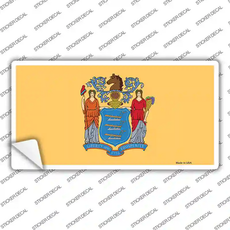 New Jersey State Flag Novelty Sticker Decal