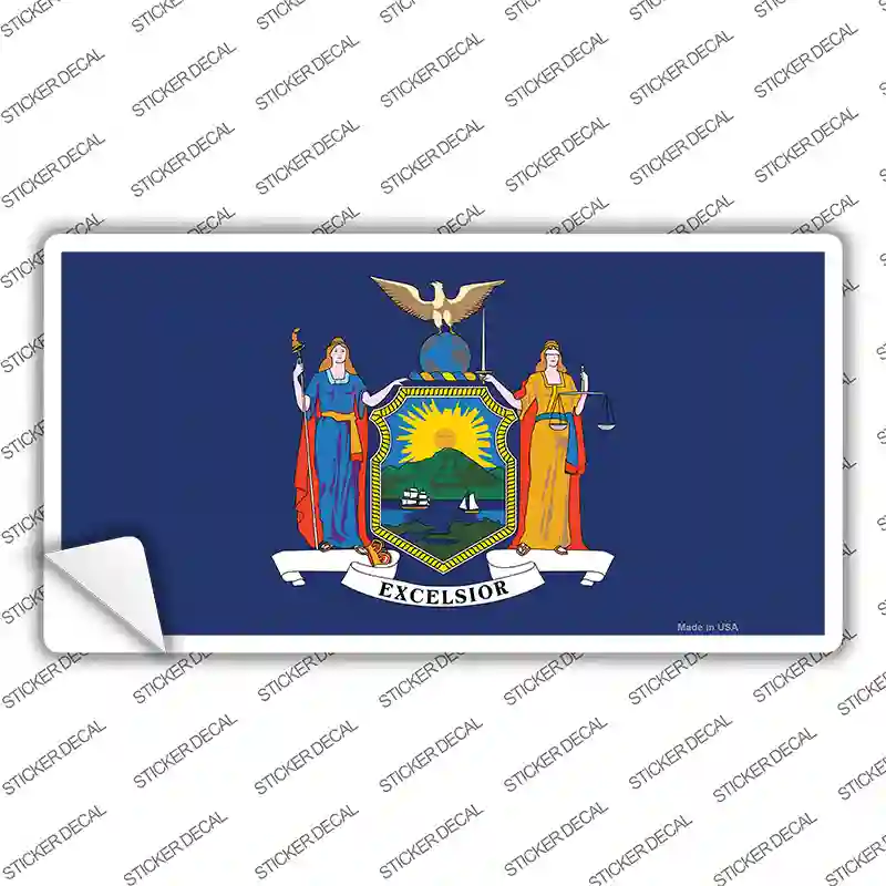 New York State Flag Novelty Sticker Decal