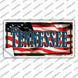 Tennessee on American Flag Novelty Sticker Decal