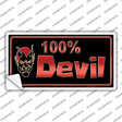 100% Devil Novelty Sticker Decal