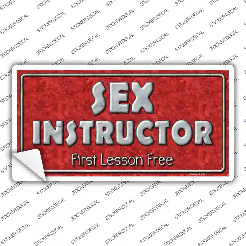 Sex Instructor Novelty Sticker Decal