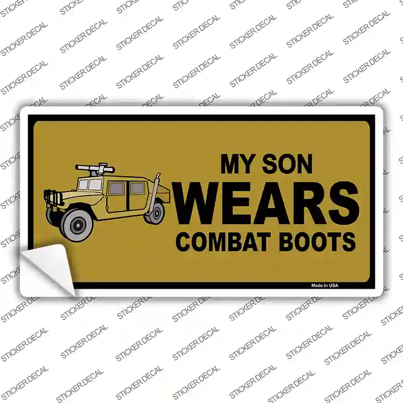 Son Wears Combat Boots Novelty Sticker Decal