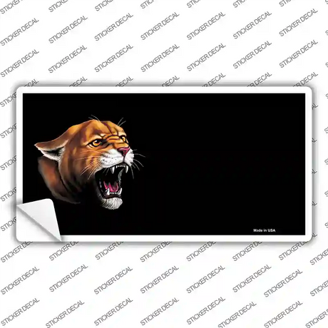 Cougar Offset Novelty Sticker Decal