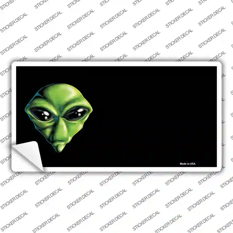 Alien Offset Novelty Sticker Decal
