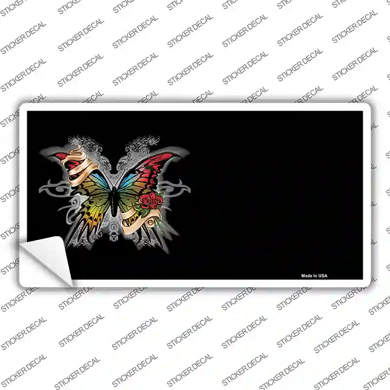 Butterfly Offset Novelty Sticker Decal