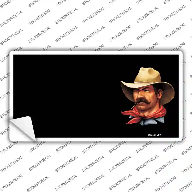 Cowboy Offset Novelty Sticker Decal