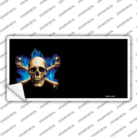 Skull Offset Novelty Sticker Decal