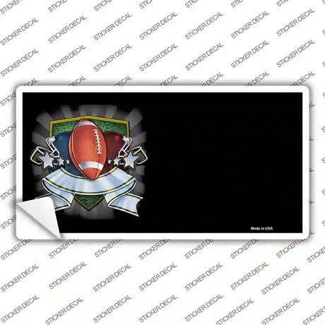 Football Banner Offset Novelty Sticker Decal