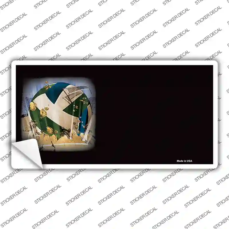 Volleyball Spike Offset Novelty Sticker Decal