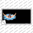 Female Swimmer Offset Novelty Sticker Decal
