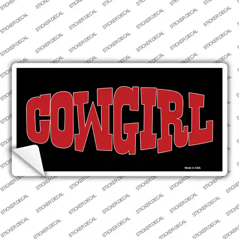 Cowgirl Novelty Sticker Decal