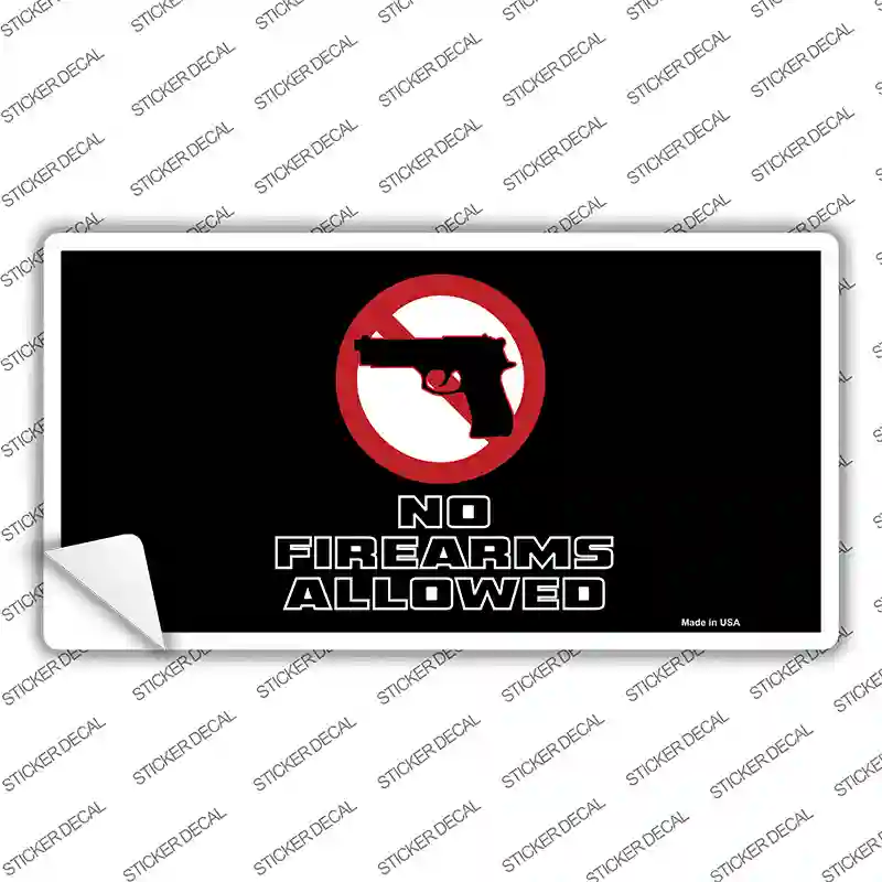 No Firearms Allowed Novelty Sticker Decal