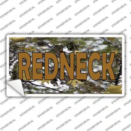 Redneck Camo Novelty Sticker Decal