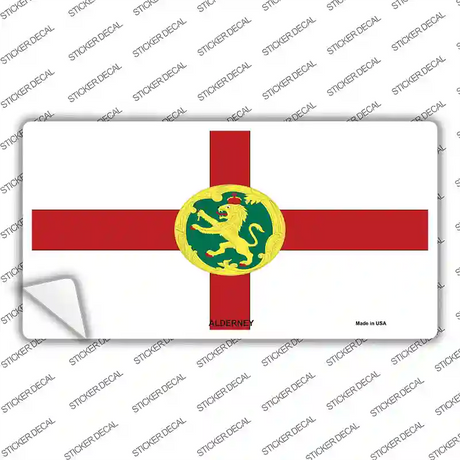 Alderney Flag Novelty Sticker Decal