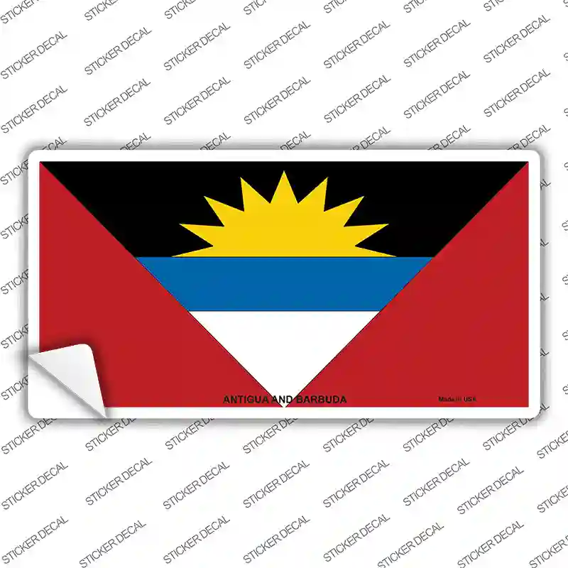 Antigua & Barbuda Flag Novelty Sticker Decal
