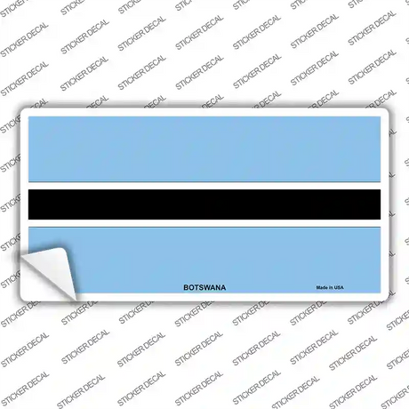 Botswana Flag Novelty Sticker Decal
