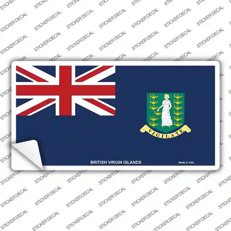 British Virgin Islands Flag Novelty Sticker Decal