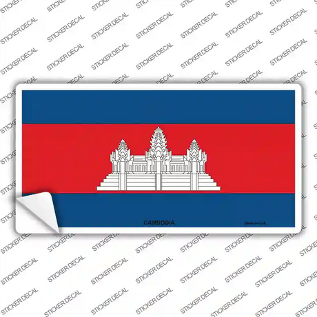 Cambodia Flag Novelty Sticker Decal