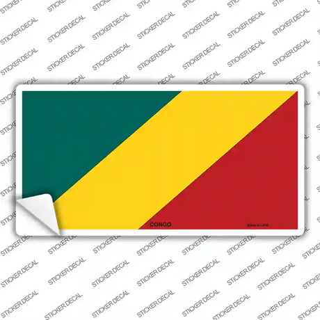 Congo Flag Novelty Sticker Decal