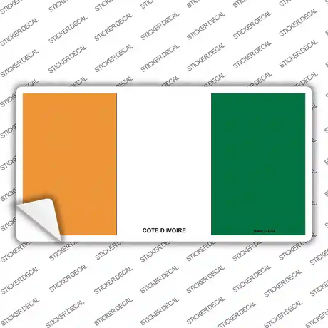 Cote D Ivoire Flag Novelty Sticker Decal