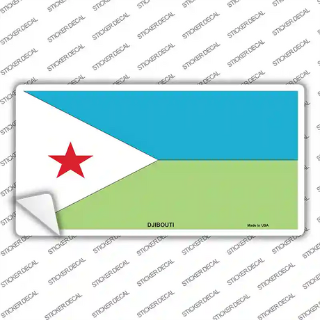 Djibouti Flag Novelty Sticker Decal