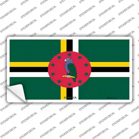 Dominica Flag Novelty Sticker Decal