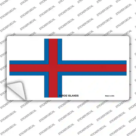 Faroe Islands Flag Novelty Sticker Decal
