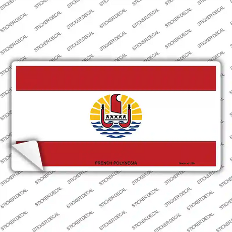 French Polynesia Flag Novelty Sticker Decal
