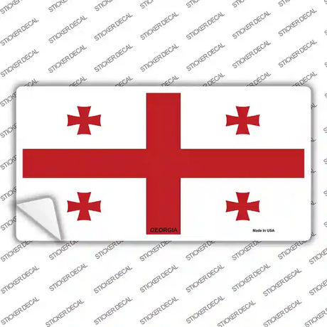 Georgia Flag Novelty Sticker Decal